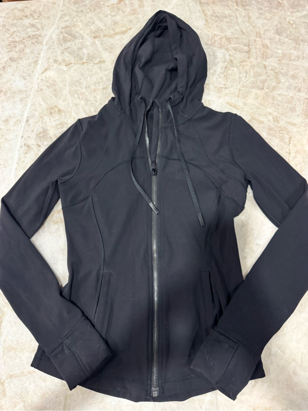 lululemon athletica define  Women's Black Hooded Full-Zip Jacket